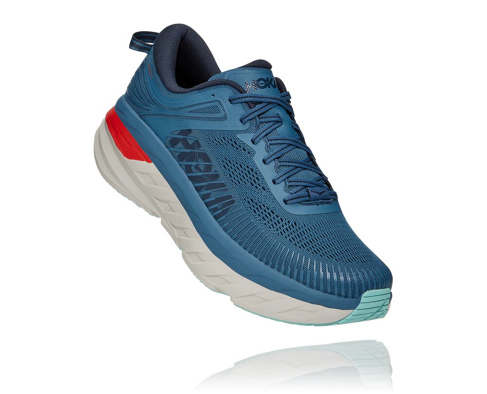 Hoka One One Bondi 7 Ortopediska Skor Herr Blå - SE-2659407